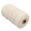 100/200M 3mm Natural Beige Cotton Twisted Cord Rope Artisan Macrame String DIY Craft
