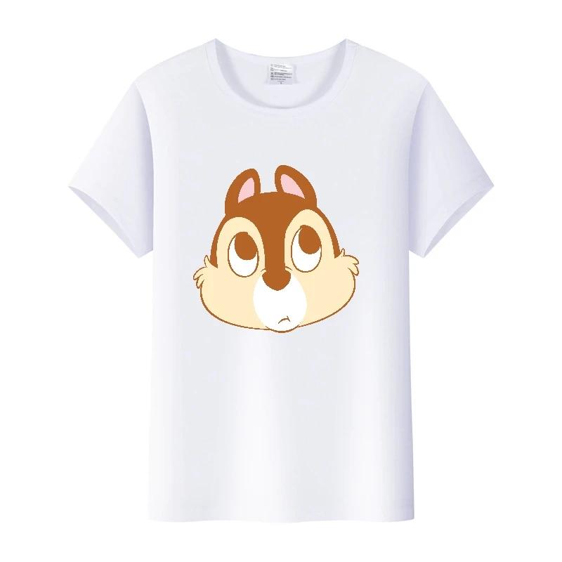 Fashion Blouses Cartoon Tees Chip 'n' Dale Friends T-shirts Summer Tops Short Sleeve Shirts Harajuku Clothes Unisex