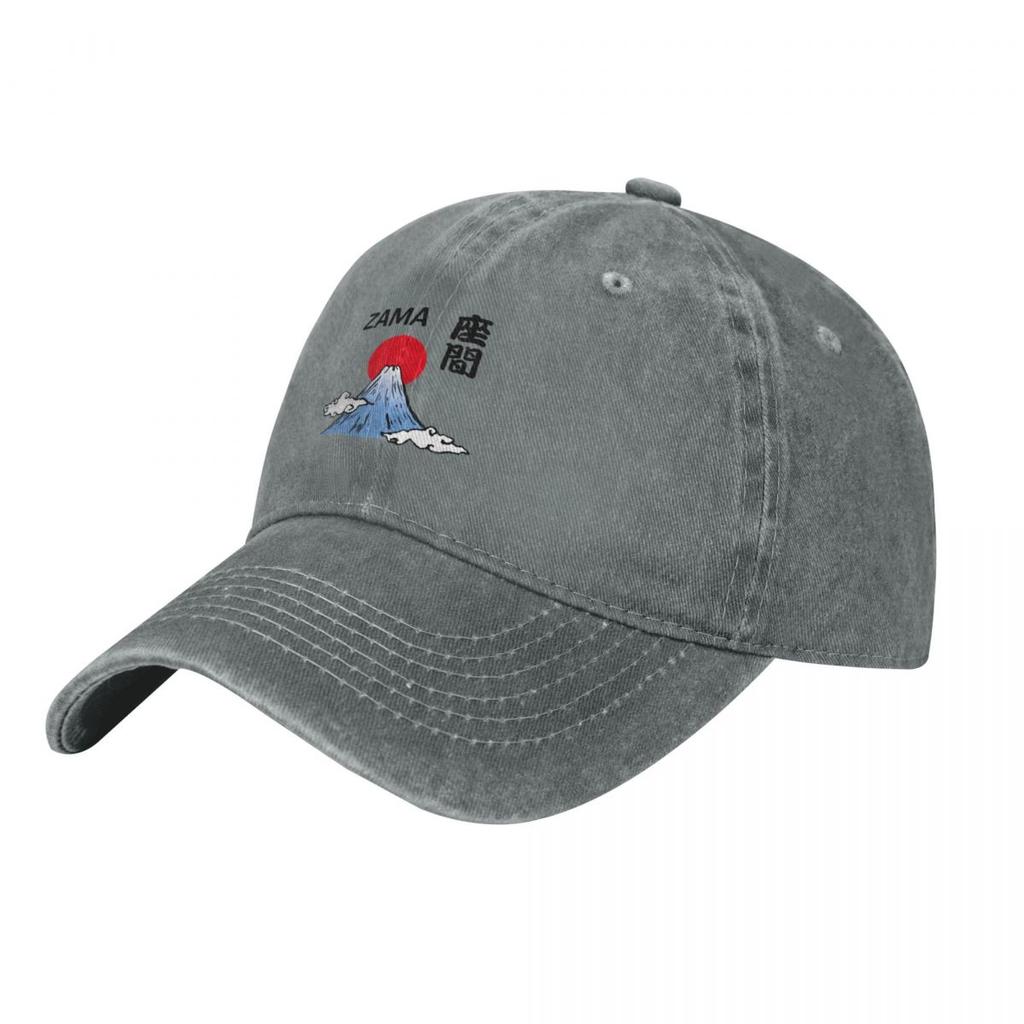 ZAMA v Kanji s horou Fudži a vycházejícím sluncem Baseballová čepice Jedinečné klobouky turistický klobouk námořnická čepice pro Unisex Klobouk na koně Unisex čepice Dámské