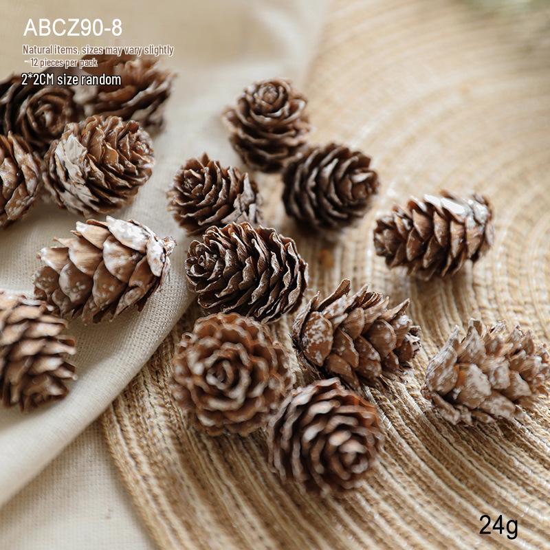 Natural Pine Cones, Logs, and Dried Fruits - Christmas Atmosphere Decoration Supplies