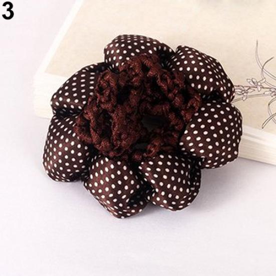 Girl Women Dot Shiny Bun Cover Snood Hair Net Nets Ballet Crochet Hair Band