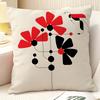 Modern Flower Minimalist Cool 2 Pillow Case Natural Linen Organic Fabric Double-Sided Printing Sofa Home Decor Gift Pillow Case