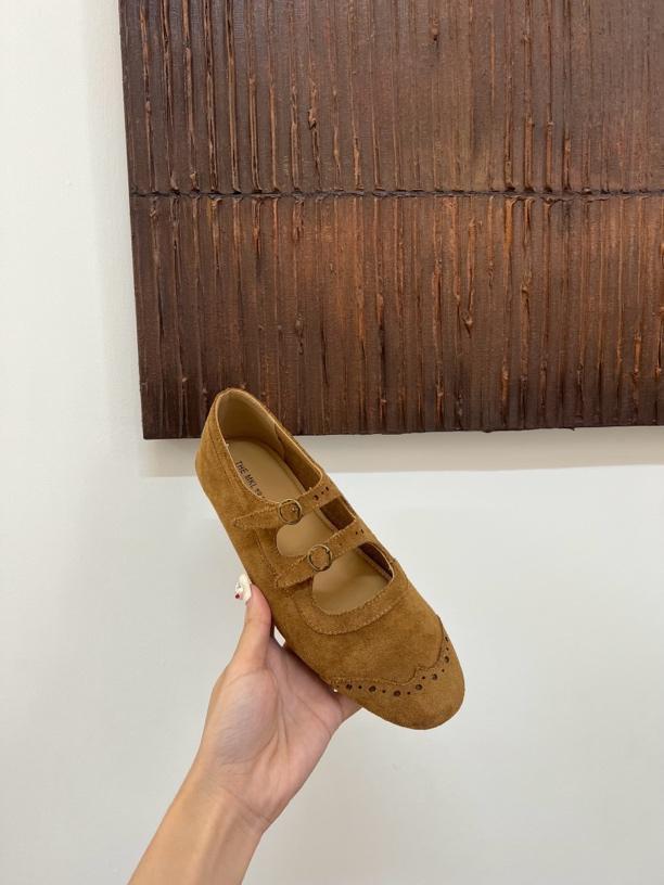 Retro brown square head Mary Jane shoes ballet shoes women's 2025 new Korean version French light mouth single shoes women's shoes