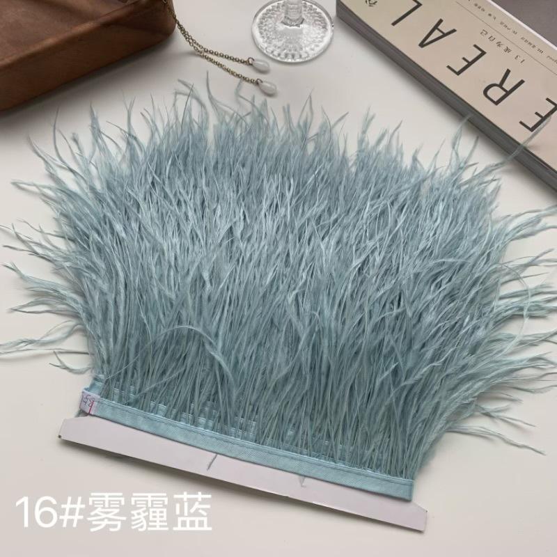 Ostrich Hair Cloth Edge 10-15Cm Clothing Accessories Diy Skirt Decoration Dress Neckline Cuffs Feathers