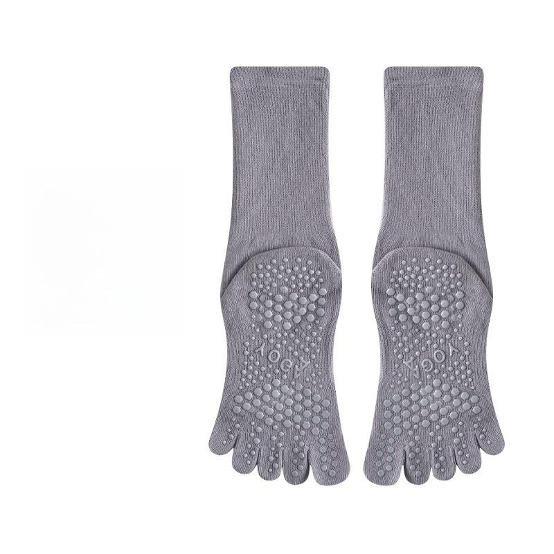 Five-finger Yoga Socks Women's Cotton Split-toe Pilates Socks Antibacterial Floor Socks Sports Tube Socks Individually Packaged