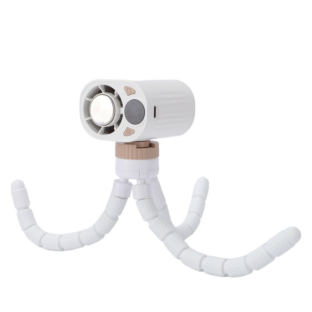 Mini Handheld Stroller Fan Personal Portable Baby Rechargeable Turbo Fan with Flexible Octopus Tripod Semiconductor