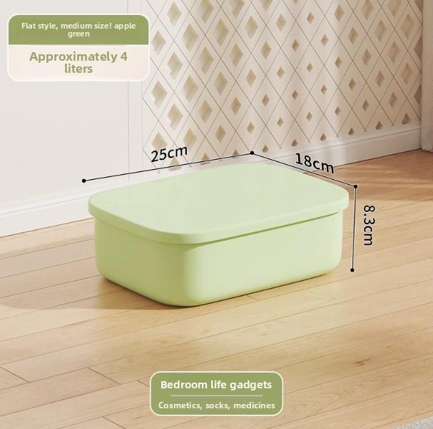 Modern Plastic Storage Bin With Lid For Home Office Organizing And Toy Collection