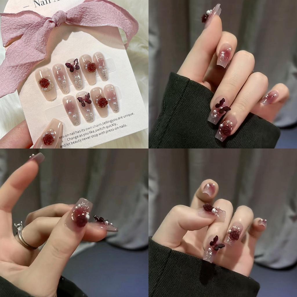 Wholesale Nail Wraps In Plum Jam Color Suitable For All Sizes Xs S M L