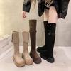 Two Wear Folded Thick-soled Boots for Children, New Thick-heeled Knee Knight Boots In Autumn and Winter 2025, Spring and Autumn