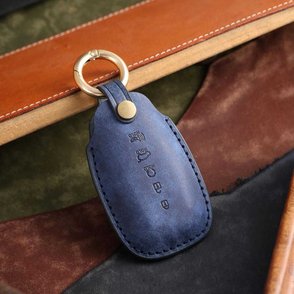 Customized Key Cover Is Suitable for Modern Fista Car Key Cover, Purely Handmade High-end Leather Car Key Bag.
