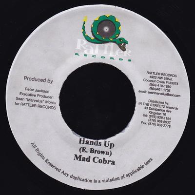 7inch Record MAD COBRA / DAVID KING / RASTA YOUT - Hands Up / Ganja NONE Rattler Records 2002 Jamaica Reggae, Ska & Dub Used