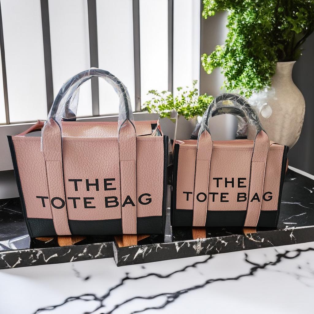 Dvoubarevná evropská a americká módní velká tote taška přes rameno a crossbody