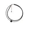 Vintage Lady Black Rose Beaded Double Layer Necklace, Minimal Elegant Clavicle Chain
