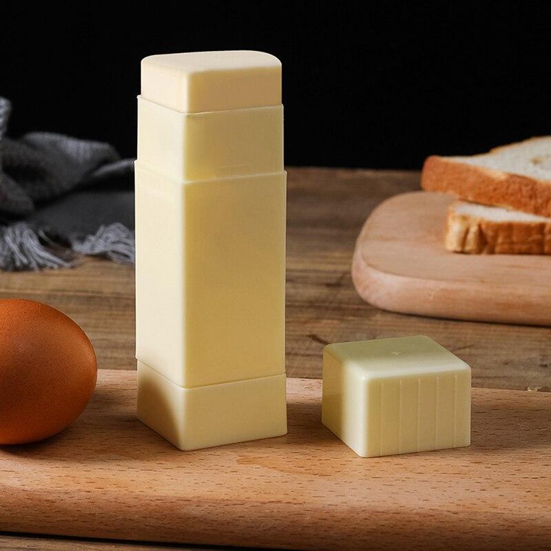 Yellow Butter Smudge Stick Vertical Rotary Cheese Tool Small Pieces Of Butter Baking Storage Box Cooking Butter Stick Kitchen