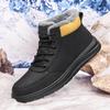 Fashion Winter Hot Selling Men's Plush Cotton Shoes Thick Soled High Top Business Boots High-quality Lace Up Men's Workwear Shoes