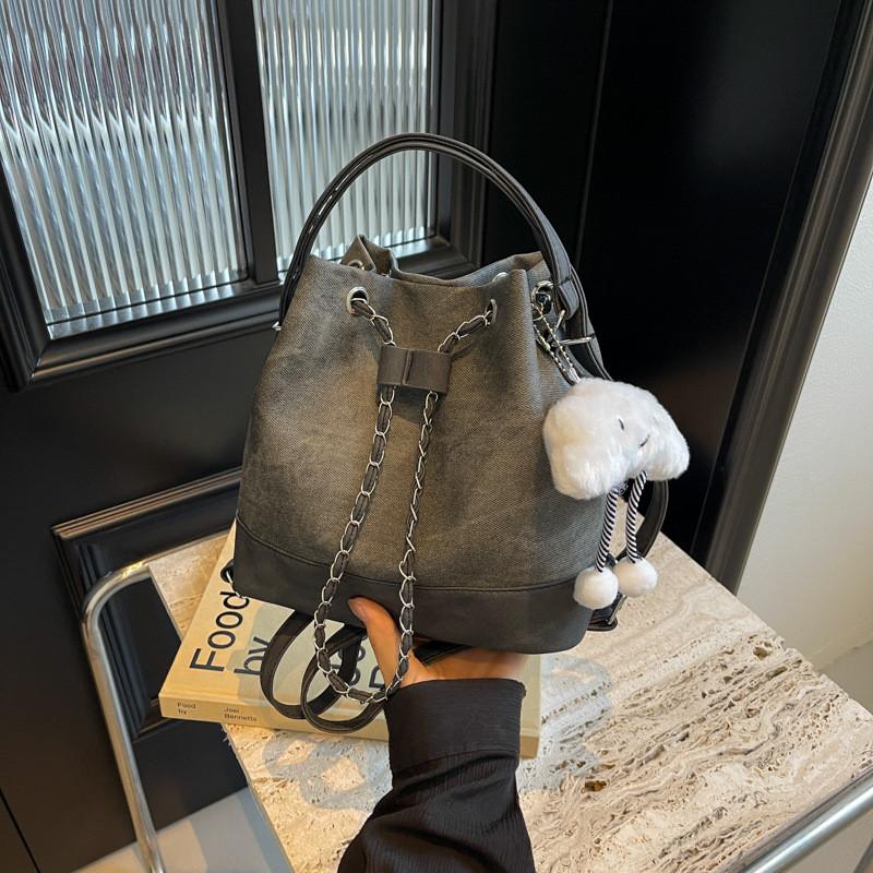 Chic And Stylish Bucket Bag For Women In Black Coffee Khaki And Blue Perfect For Fall Fashion