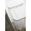 Yamazaki Luce 7552 Slim Kitchen Trash Can with Lid and Trash Bag White (2-Piece Set) Holder,