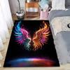 Neon Lightning Bolt Pattern Area Rug Trendy Cyber Style Non-Slip Floor Mat for Living Rooms Game Spaces