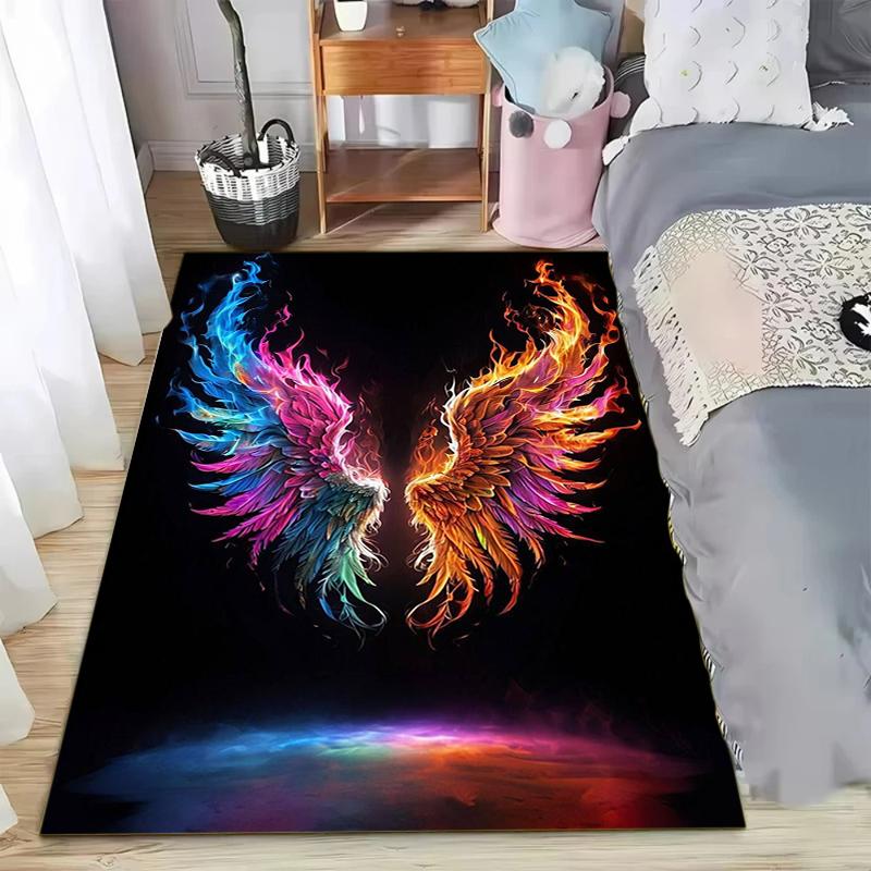 

Коврик с неоновым узором в виде молнии Модный кибер-стиль Нескользящий коврик для гостиных, игровых зон 40x60cm