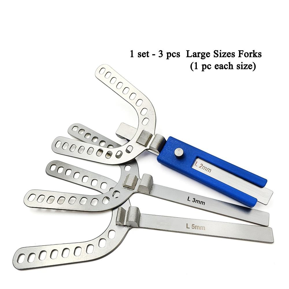 Dental Oral Centric Tray Set Impression Trays ProGauge for Bite Recording 2mm/3mm/5mmDenture Repair Occlusal Record Articulator