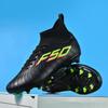 New C Luo High-top Football Shoes Artificial Turf Leather Feet Male and Female Teenagers Training Sports Shoes