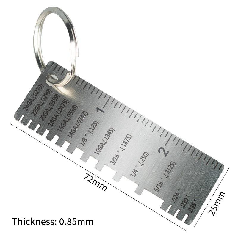 Stainless Steel Gauges 1.0 X 2.8 Inches Single Sided Gauges For Wood Iron Steel Leather Measuring Tool Parts