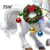 Fade-resistant Christmas Decorations Pony Ornament 2D Acrylic Hanging Decor for Car White Horse Design And Tree Cute Holiday Gift Kids Ornaments
