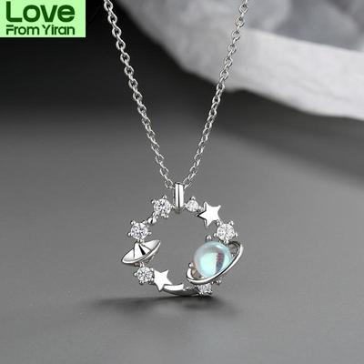 Sterling Fashionable Jewelry Color Colorful Star Pendant Necklaces Women Luxurious Original Fantasy Choker Pendant Necklace TrendyLuxury