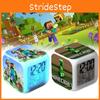 Clock Minecraft Alarm Led Night Light Colourful Changing Desktop Decoration