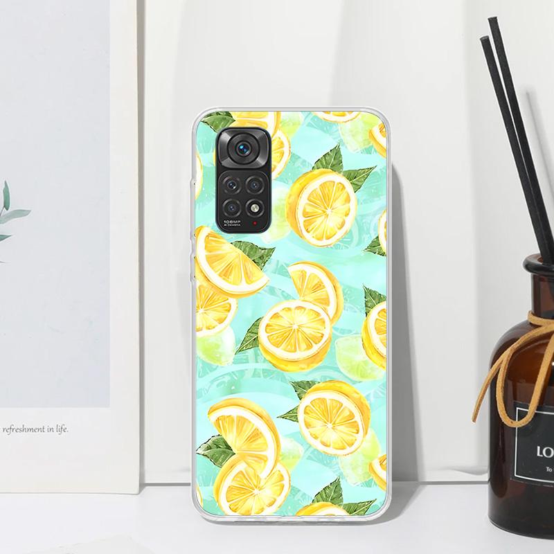 

Summer Fruits Lemon Phone Case For Xiaomi Redmi Note 15 13 14S 14 Pro Plus 12S 11S 10S 12 11E 10 11T Art Fundas Back Cover Redmi Redmi Note 12 4G