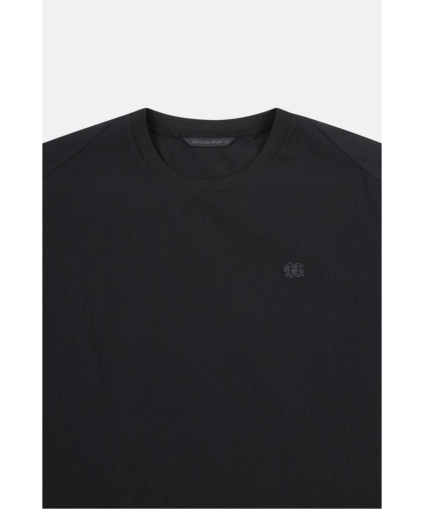 Koolongseupocheu Men'S Crease Round Neck Short Sleeve T-Shirt (Set-Up) Tltcm26611Blk