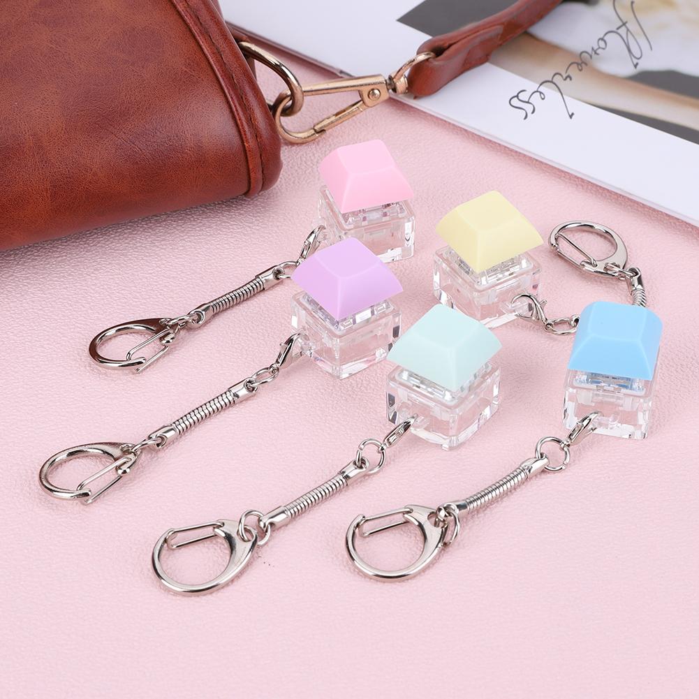 Keyboard Fidget Keychain 1 Key Keyboard Decompression DIY Mechanical Keyboard Keychain for Adult Gifts To Relief Pass Time