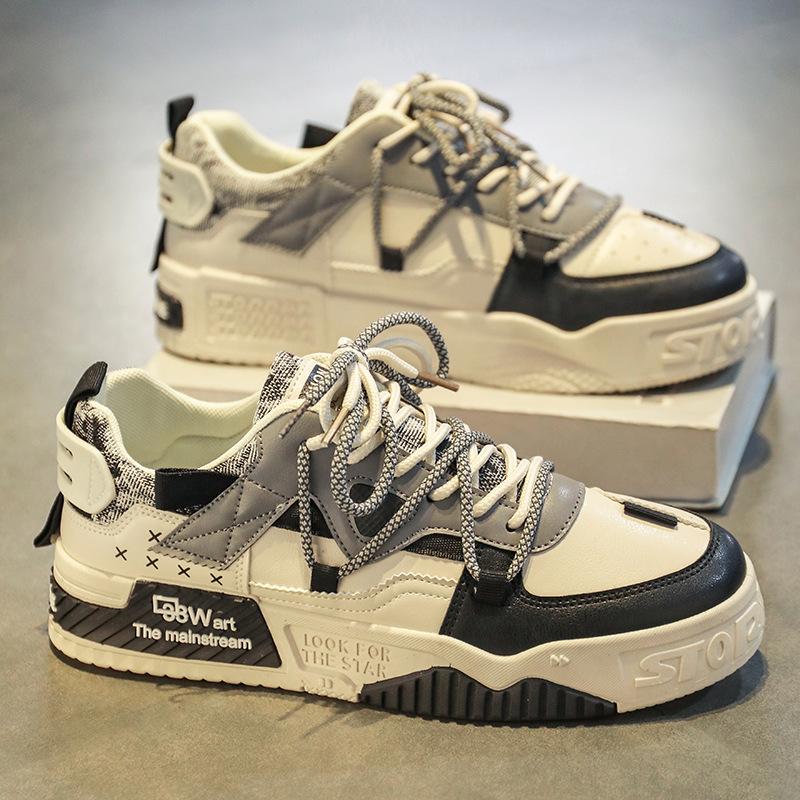 Fashion Color Blocking Sports NEW Shoes Thick Soled Shoes for Men Trendy Spring Casual Student Men's Shoes