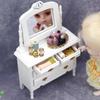 European Style Dollhouses Wardrobe Cabinet Wooden Dresser Toy For 1/12 Scale Miniature Home Decors