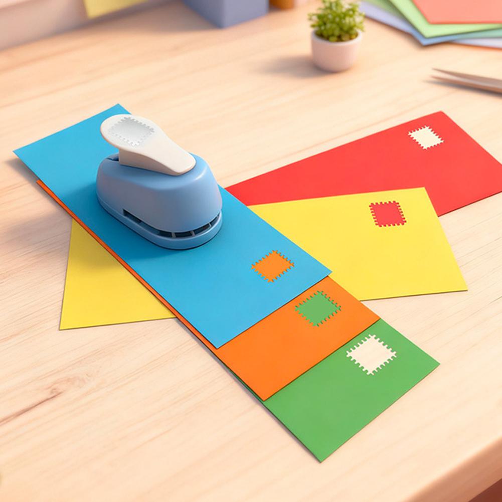 Manual Stamp Puncher Scrapbooking Tool Postage Stamp Punch for Journaling Card Making Envelope Arts Crafts Kids Adults DIY