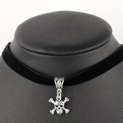 Fashion Vintage Skeleton Charms Choker Necklace Black Skull Chokers Gothic Jewelry Gifts