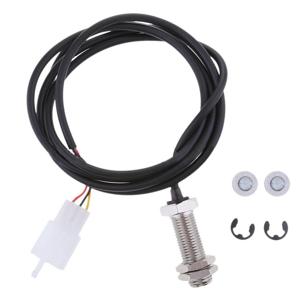 Speedometer Universal Motorcycle Bike ATV Digital Odometer Tachometer Speed Replace Universal Sensor Cable with 2 Magnet