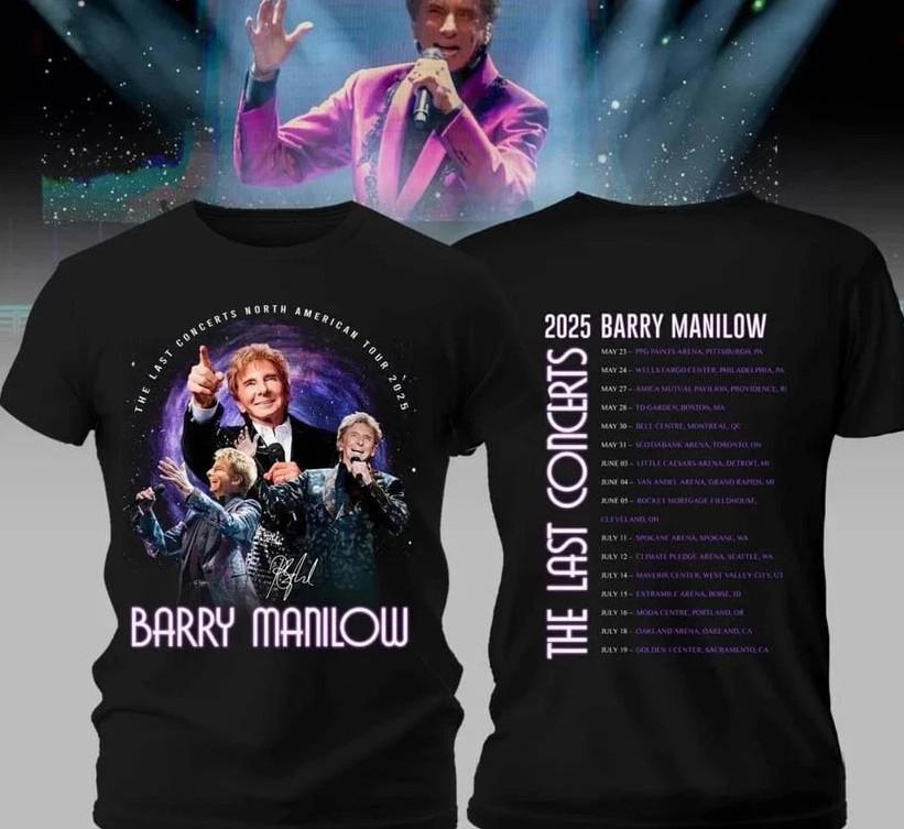 Barry Manilow The Last Concerts 2026 Tour T-shirt size S-5XL L
