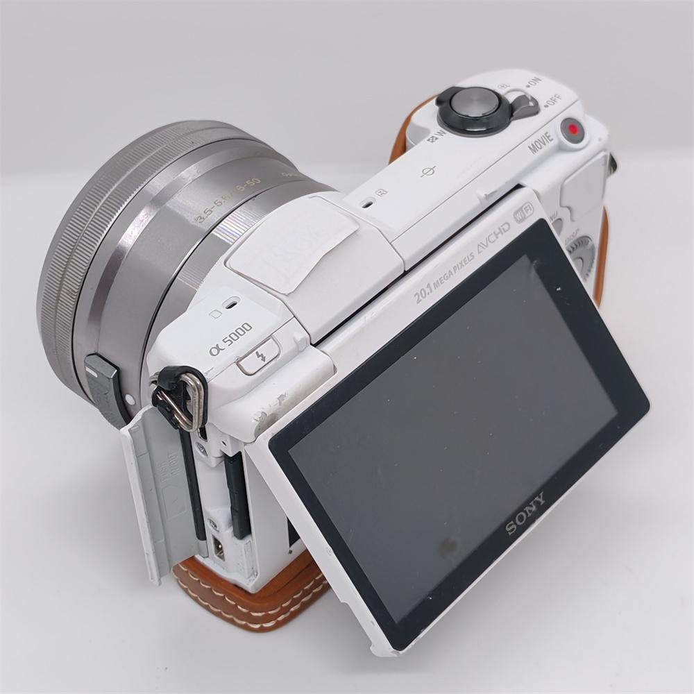 PU Leather Camera Half Case for Sony A5000 A5100 Battery Opening Bottom Cover