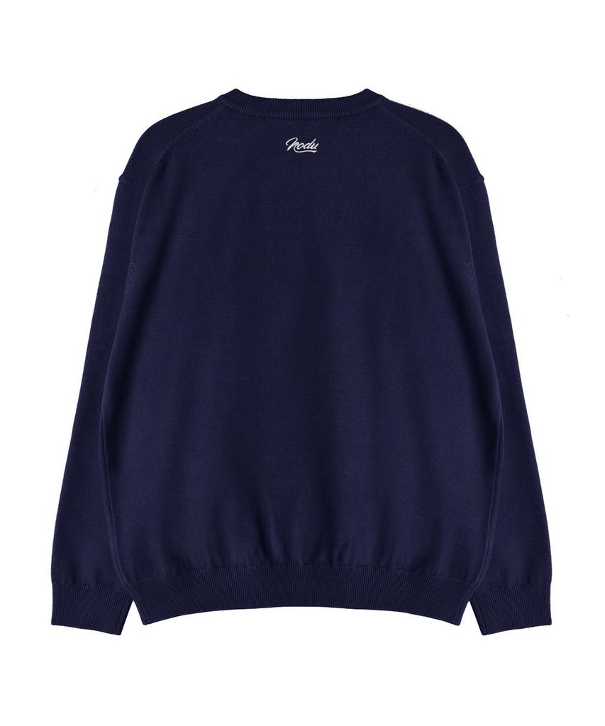 NODU Signature Flower Soft Knit [Navy]