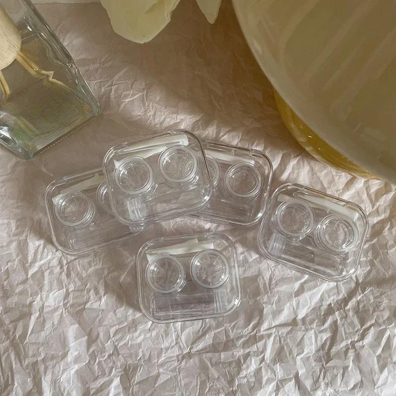 

Portable Transparent Tweezers Suction Stick Container Set Portable Contact Lens Box for Women Travel Contact Lenses Case Gift