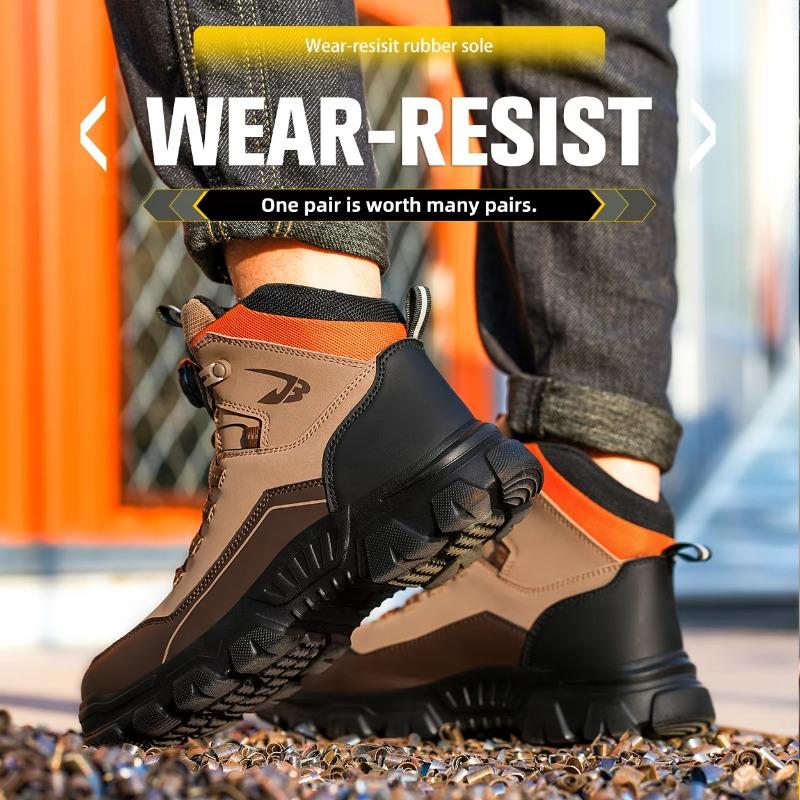 New Fashion Men Work Safety Boots Sneakers Lightweight Comfortable Anti Slip Wear-resistant Labor Shoes Male Footwear