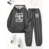 Mens Hoodie - Set Casual Streetwear 2-Piece Teens Young Adults
