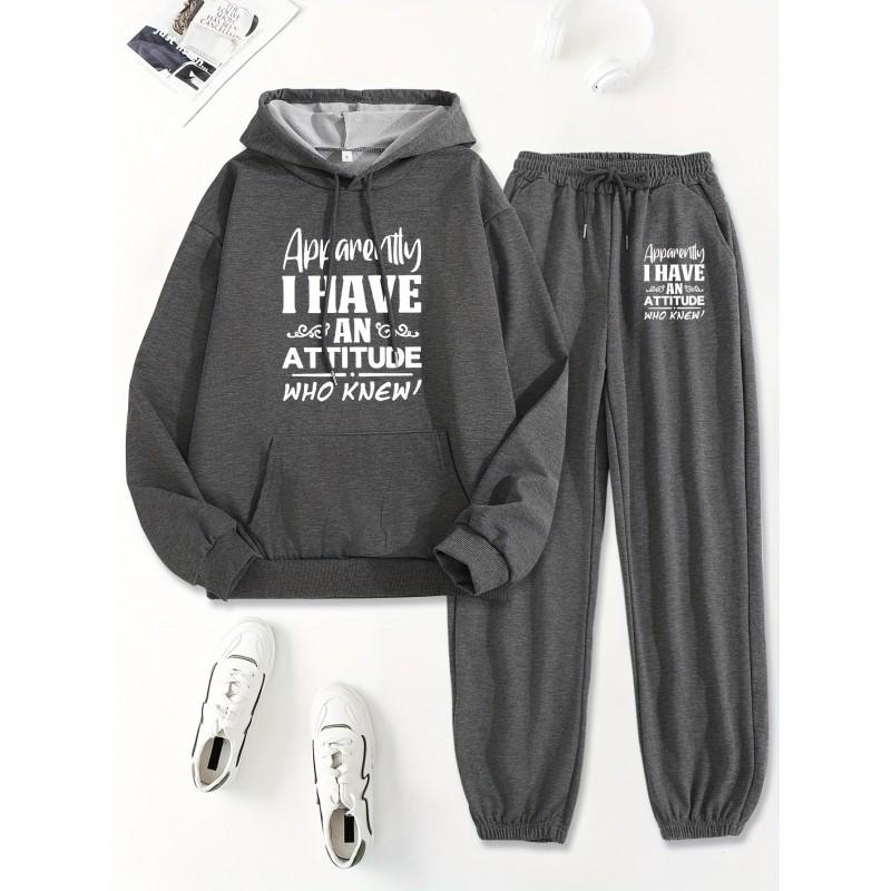 Mens Hoodie - Set Casual Streetwear 2-Piece Teens Young Adults