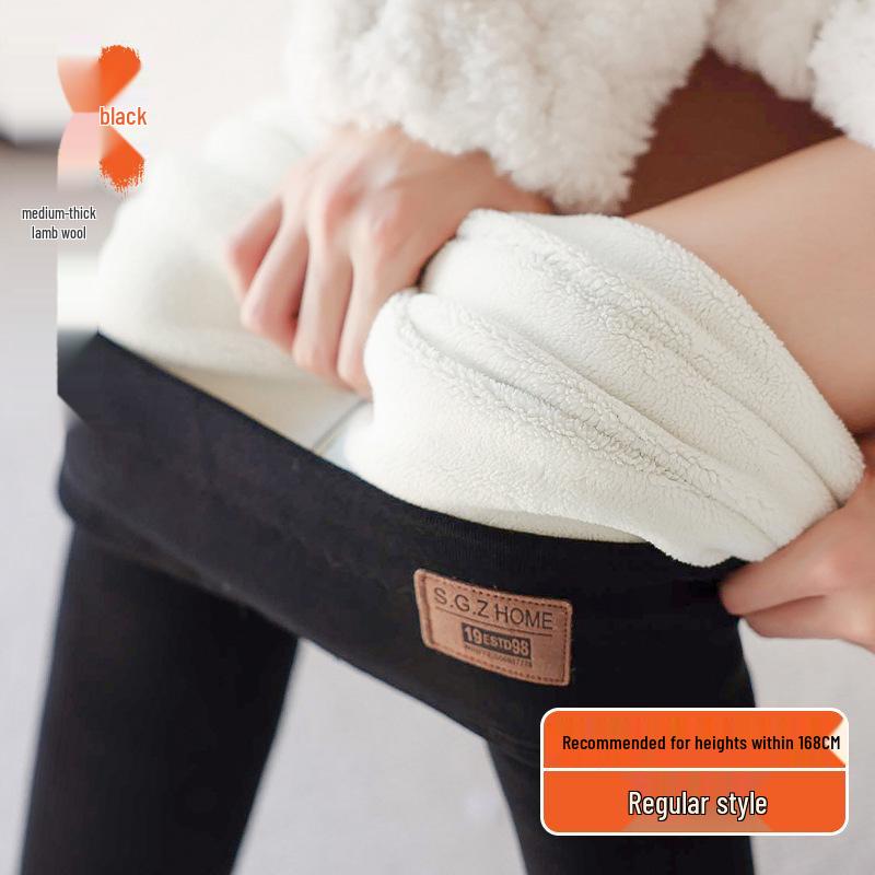 

Women s Extra Thick Lambswool Leggings - New 2025 Slim Fit Fleece-Lined Warm Winter Pants 2XL (70-80 kg)