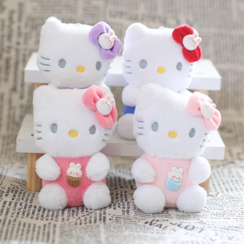 Cute Katie Cat Plush Toy Keychain Adorable Cartoon Kitten Doll Bag Pendant Stuffed Animal Keyring Characters)