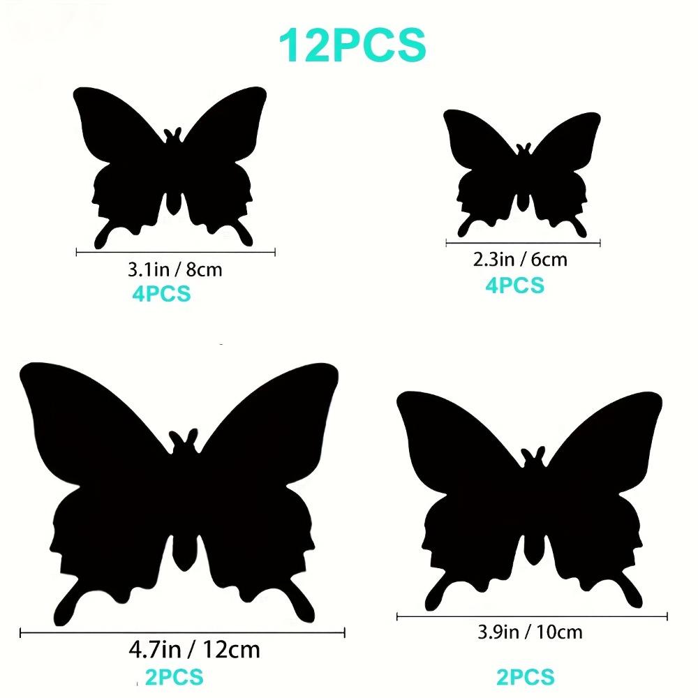12pcs, Butterfly Wall Decor, 3D Butterflies Stickers For Party Decorations With Magnets, Removable Wall Stickers Room Decor, Scene Decor