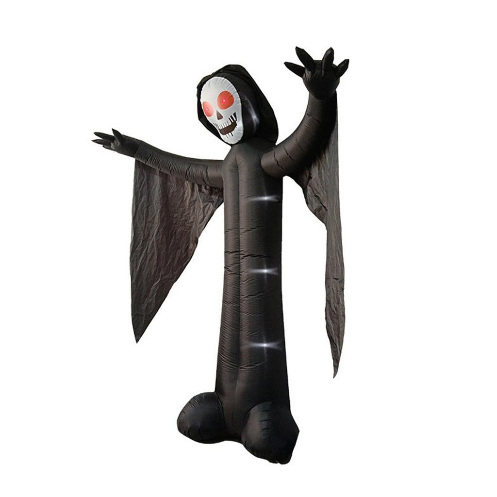 Halloween Inflatable Outdoor Decoration, Inflatable Holding Witch Hat, Built-in LED Light, Halloween Garden Inflatable Toy For Patio Garden Holiday
