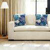 Floral Throw Pillow Cover Modern Geometric Flower Cushion Cover Zipper Closure Washable Square Pillow Case for Sofa Couch Bed Decor