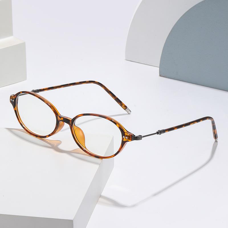 

Stylish Oval Small Frame Plain Glasses Women s INS Style Trendy Versatile Frames Blue Light Blocking Glasses Eye Protection 0